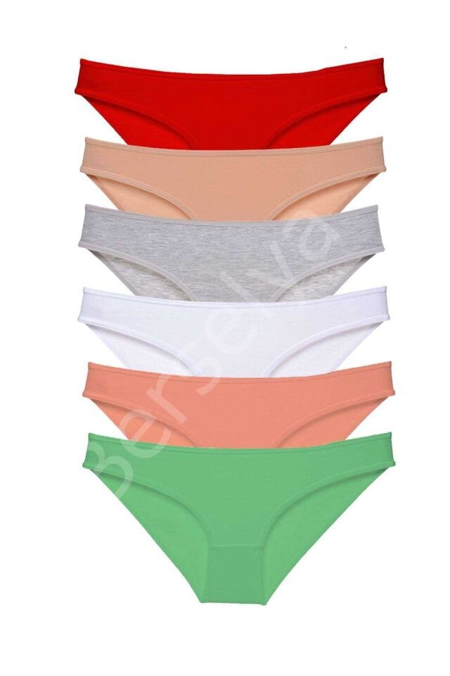 6 adet Süper Eko Set Likralı Kadın Slip Külot Renk 4 S