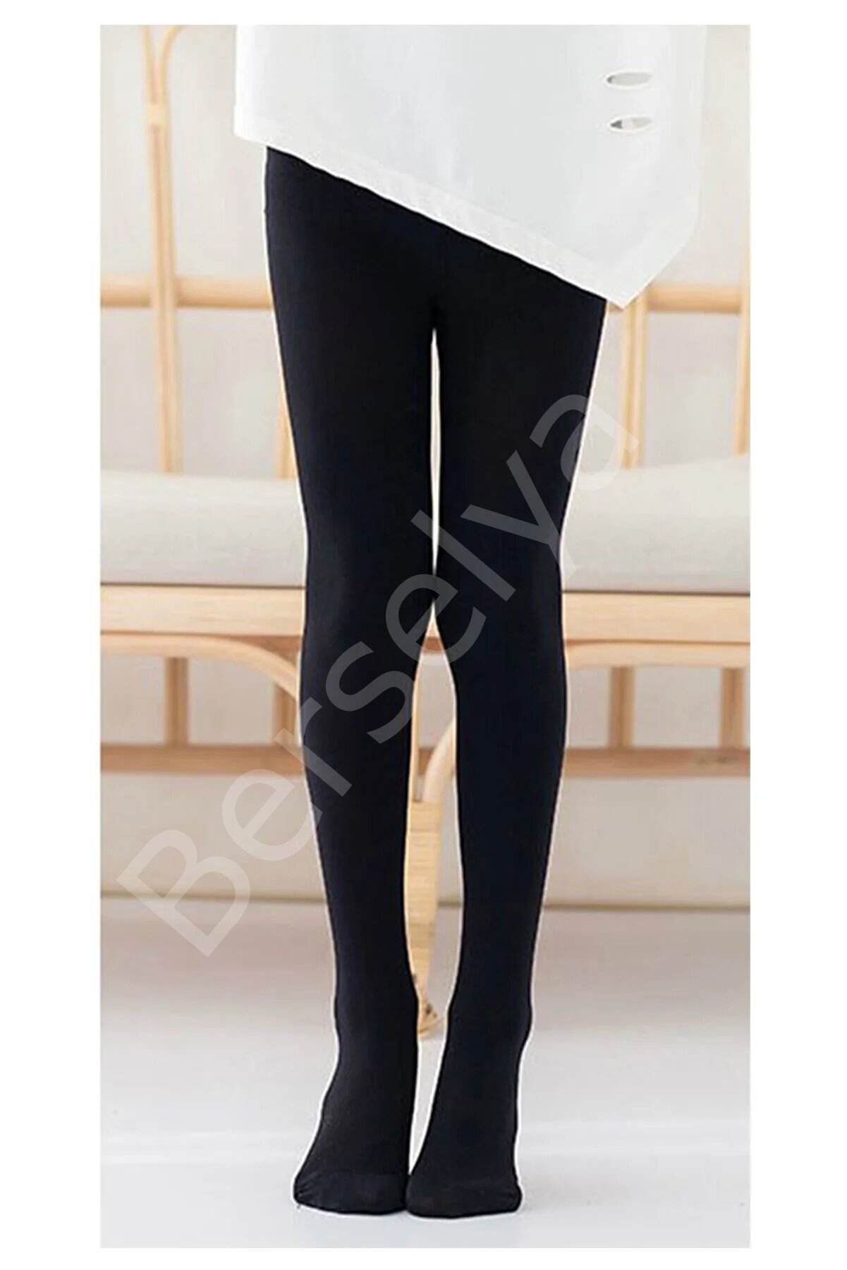 6 Adet Opak Külotlu Çocuk Çorabı 40 denye Siyah