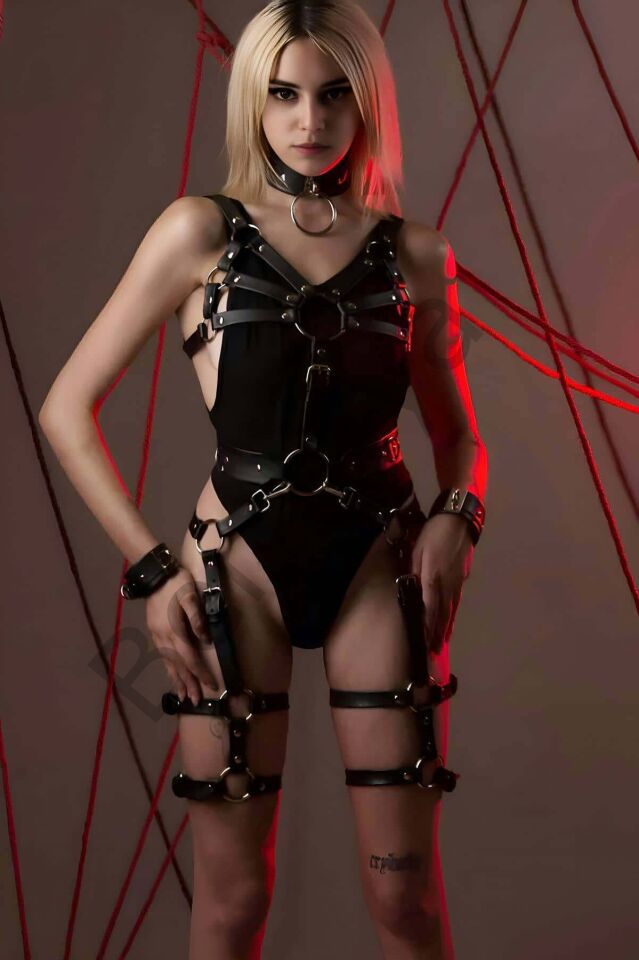 Fantazi Deri Harness Jartiyer Takım - Brf1267