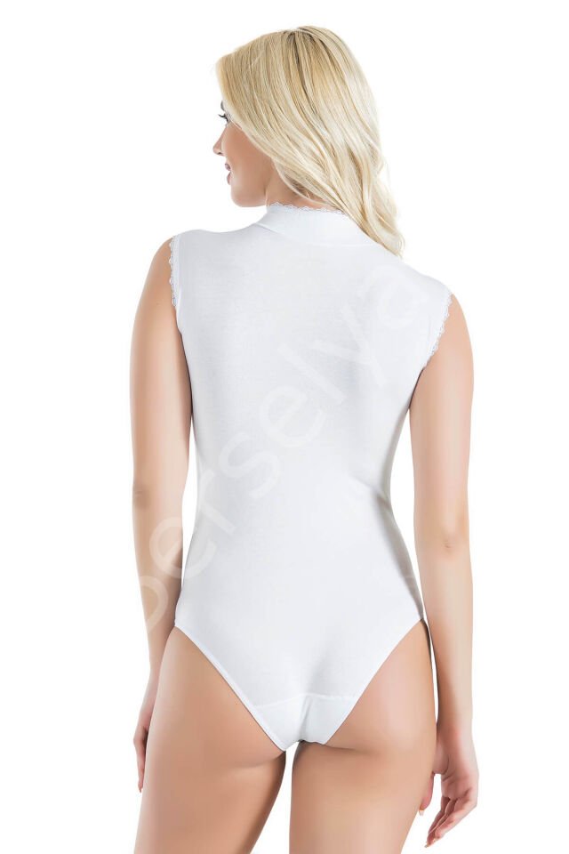 Sıfır Kol Dantelli Kadın Body 336