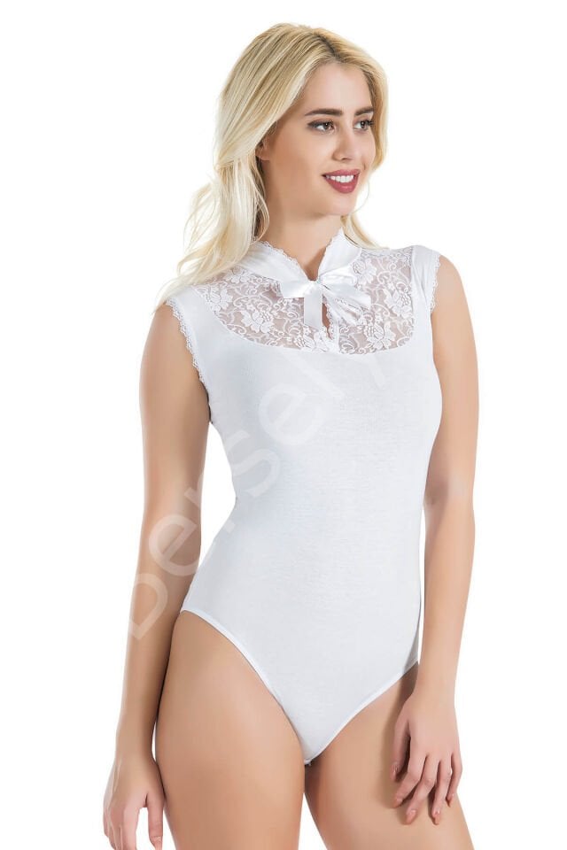 Sıfır Kol Dantelli Kadın Body 336