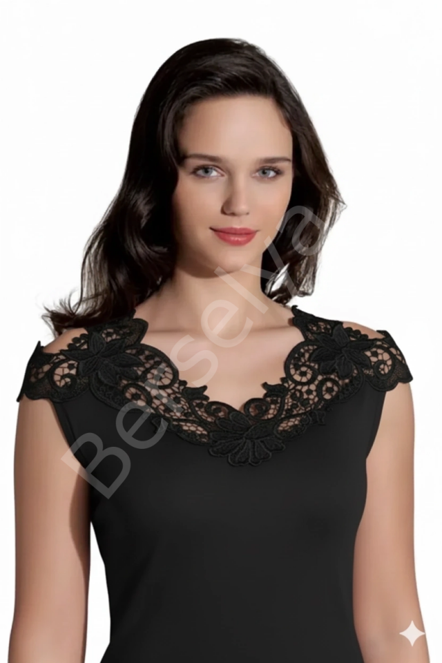 Şahinler Arkası Güpürlü Atlet B396