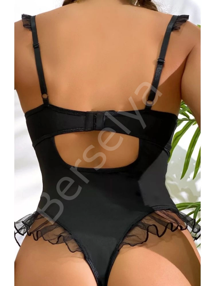 For Dreams 8417 Fantazi Tül Detaylı Bodysuit