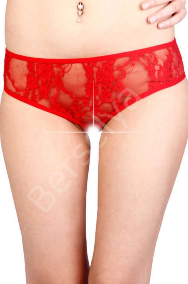 Kırmızı Özel Bölgesi Açık Fantazi Külot Brf1156