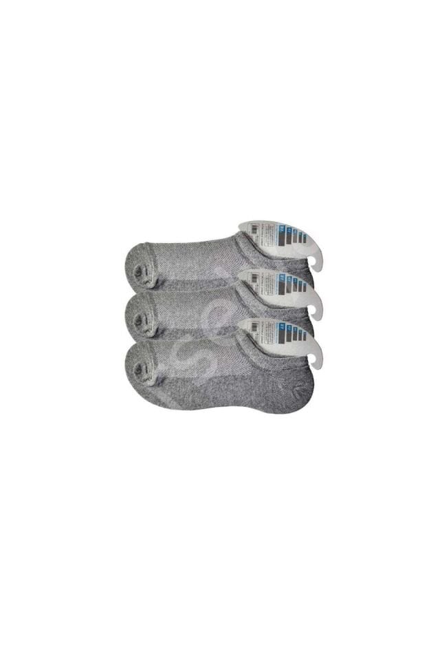 Gri Erkek Görünmez Çorap 3 çift