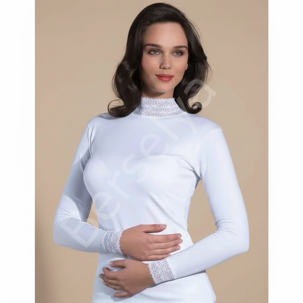 Şahinler Dantelli Uzun Kollu Body B622