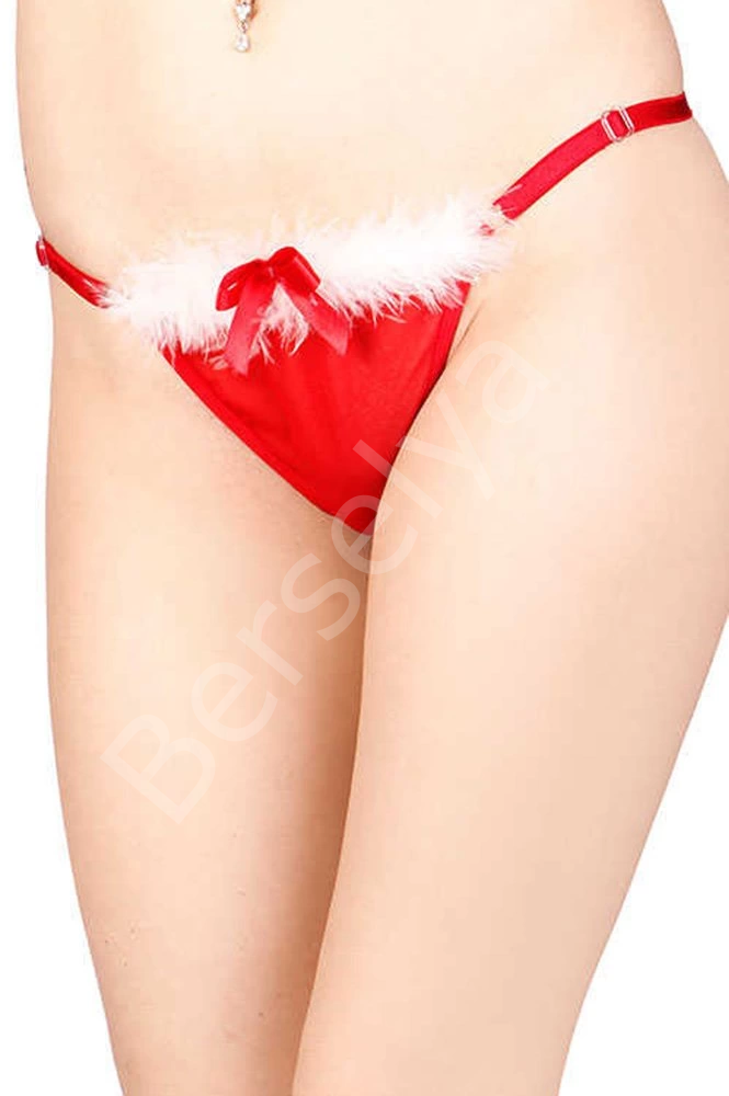 Kırmızı Yılbaşı Özel Fantazi G-string Brf1043