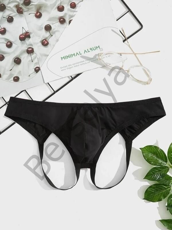Erkek  Fantazi Siyah Jockstrap İç Giyim