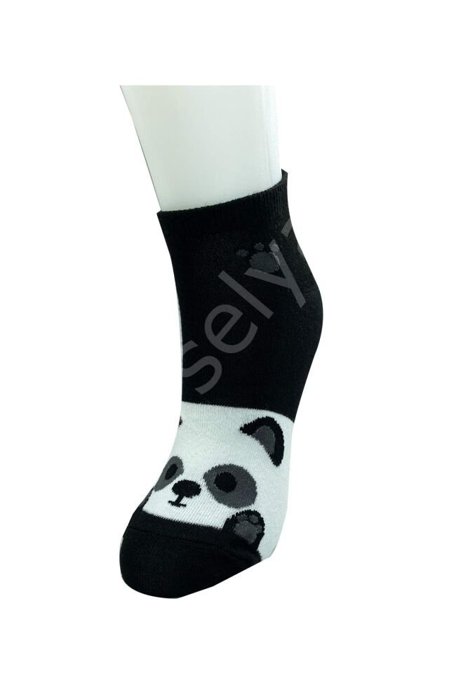 3 Çift Sevimli Hayvan Baskılı Pamuklu Kadın Bilek Çorap