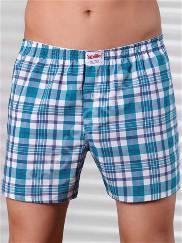 Şahinler Ekose Boxer Desenli E090