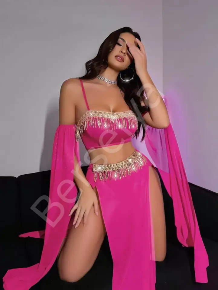 Özel Tasarım Pembe Dansöz Kostümü