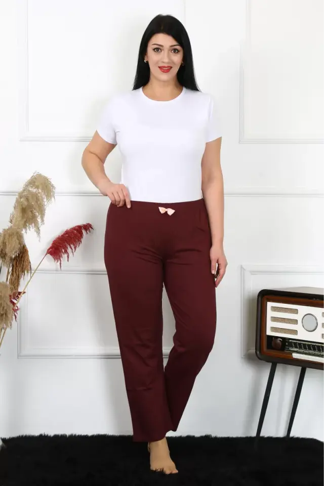 Kadın Pamuklu Büyük Beden Alt Pijama