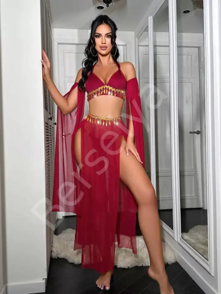 Özel Tasarım Kırmızı Harem Kostümü