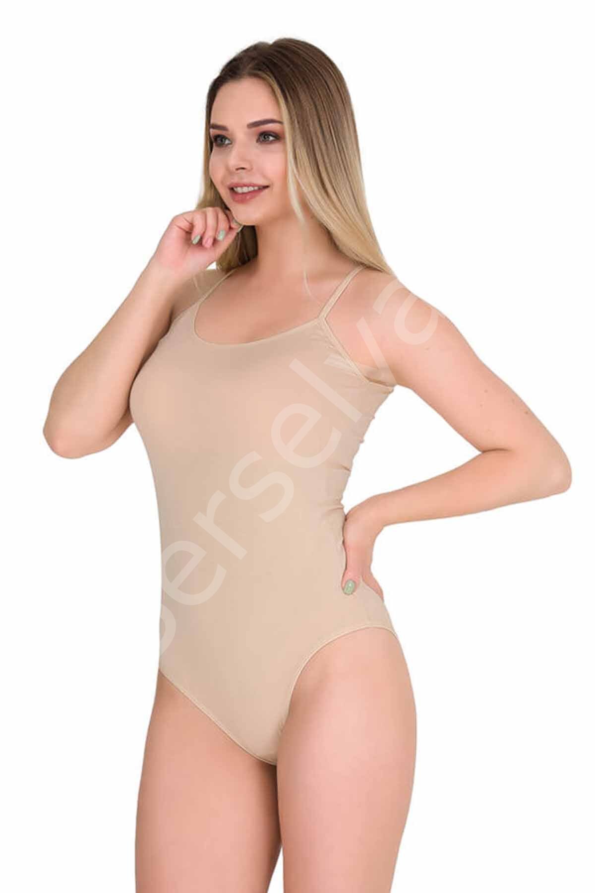 İp Askılı Kadın Çıtçıtlı Kancalı Body Ten 2081b