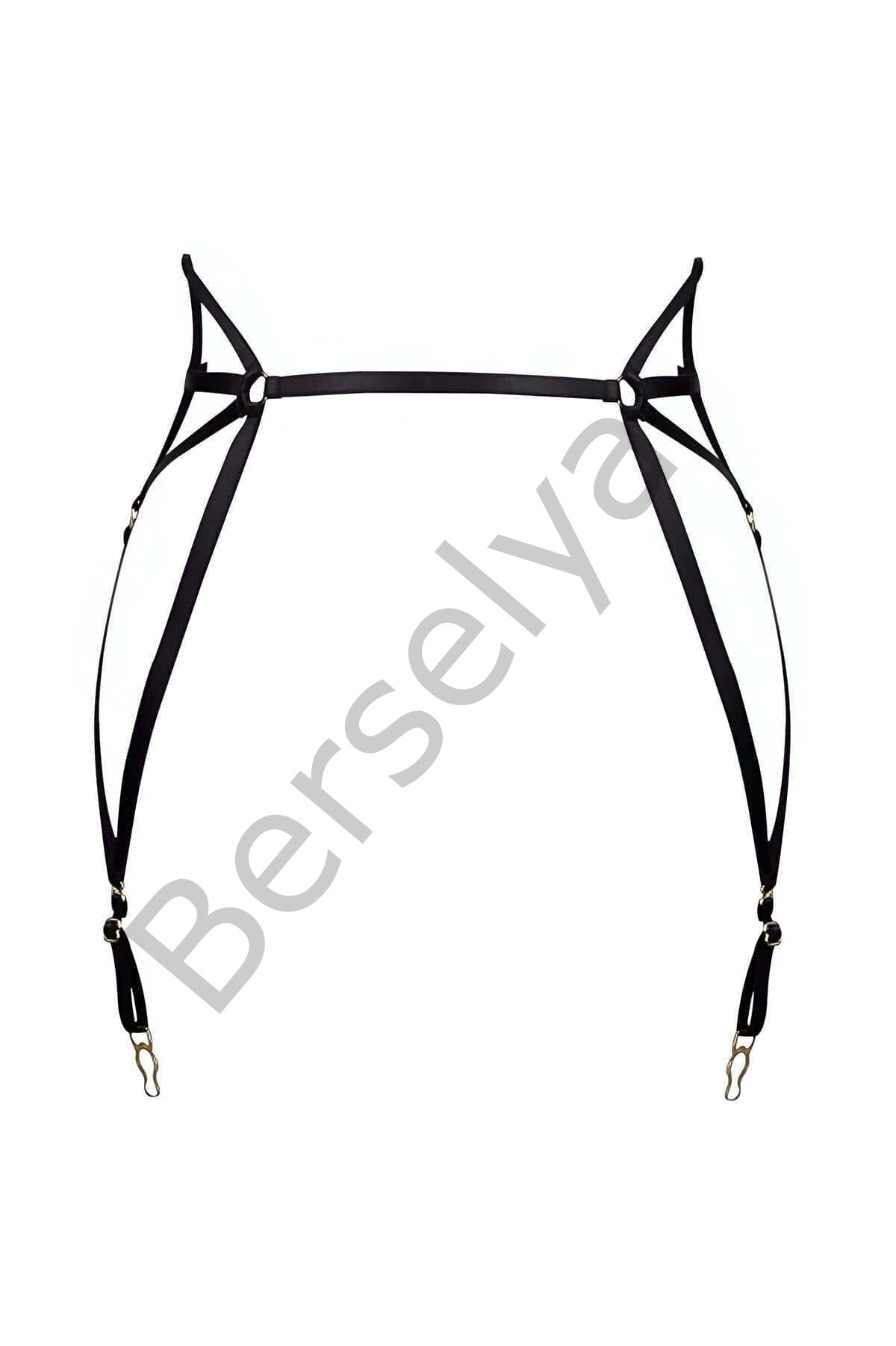 Çok Seksi Lastik Jartiyer Harness - Brf153