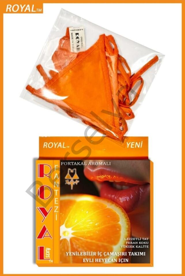 Fantezi Tüketilebilen Yenilebilir Portakal Aromalı İç Çamaşırı Takımı