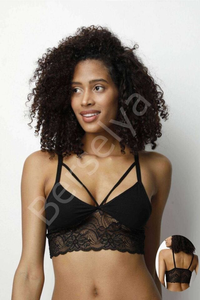 Kota 6 Adet Siyah Dantelli Büstiyer