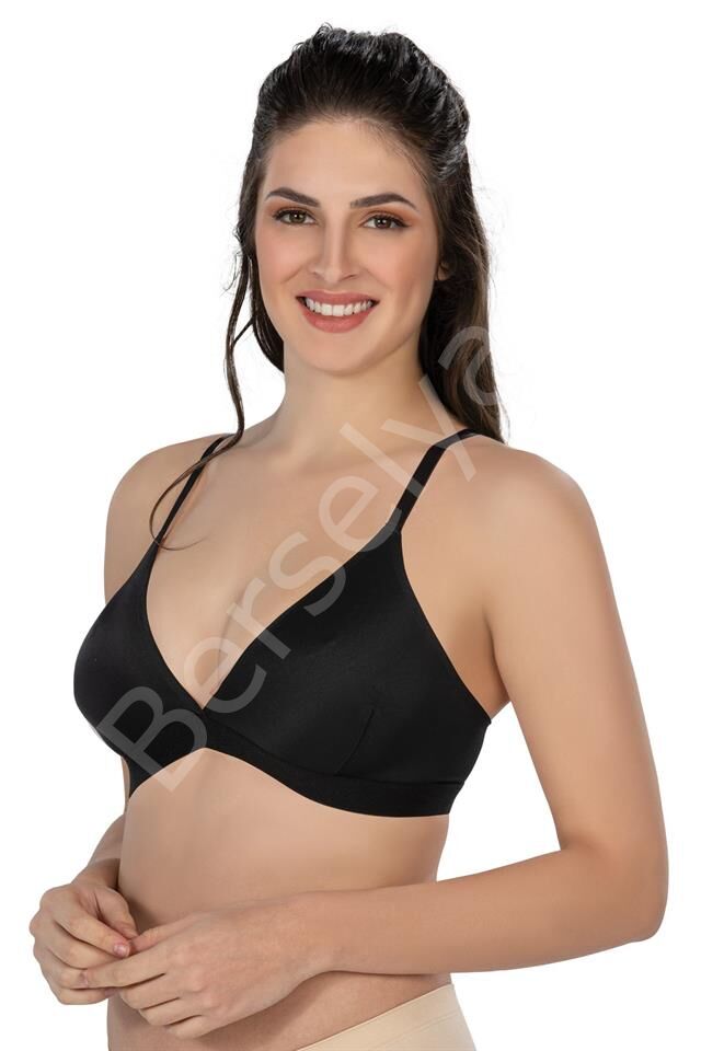 Siyah Emay 2809 Lazer Kesim Yapıştırma İz Yapmaz Sütyen