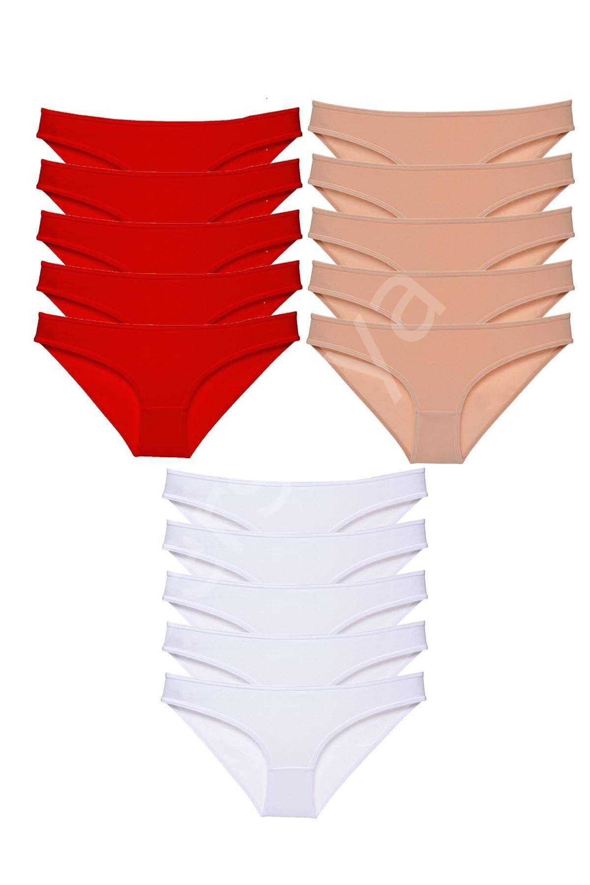 15 adet Süper Eko Set Likralı Kadın Slip Külot 514 XL