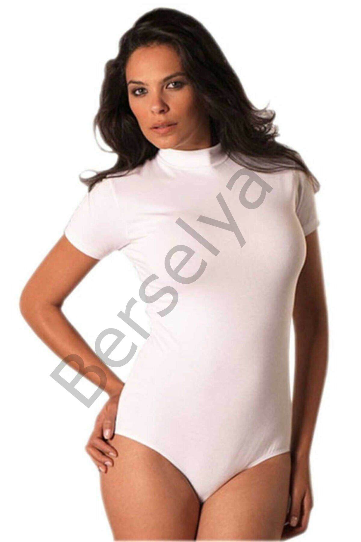 Balıkçı Yaka Kısa Kollu Body 4056