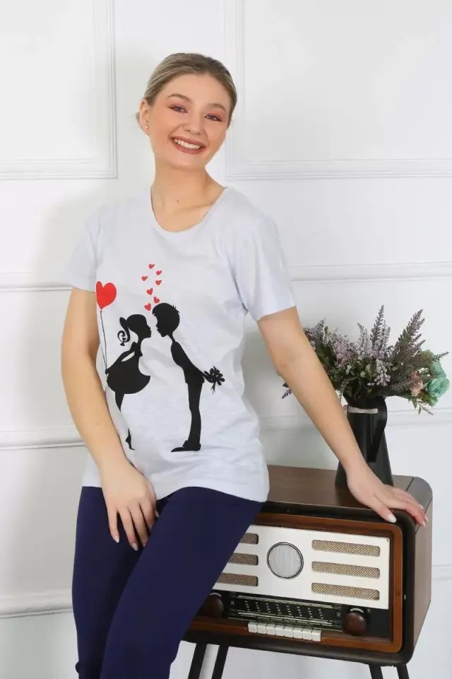 Kadın Kısa Kol Penye Pijama Takımı
