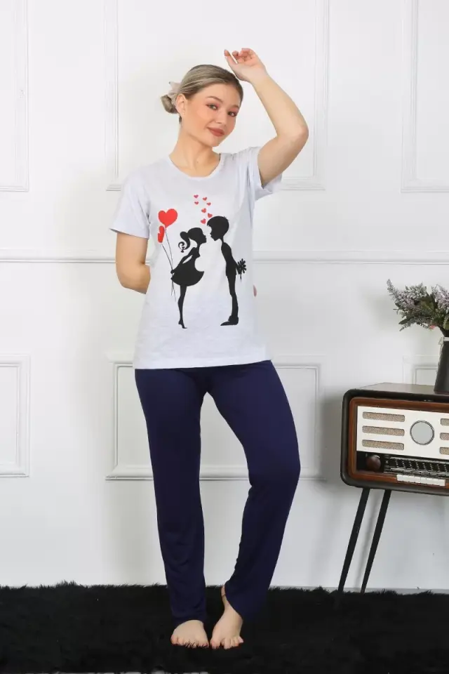 Kadın Kısa Kol Penye Pijama Takımı