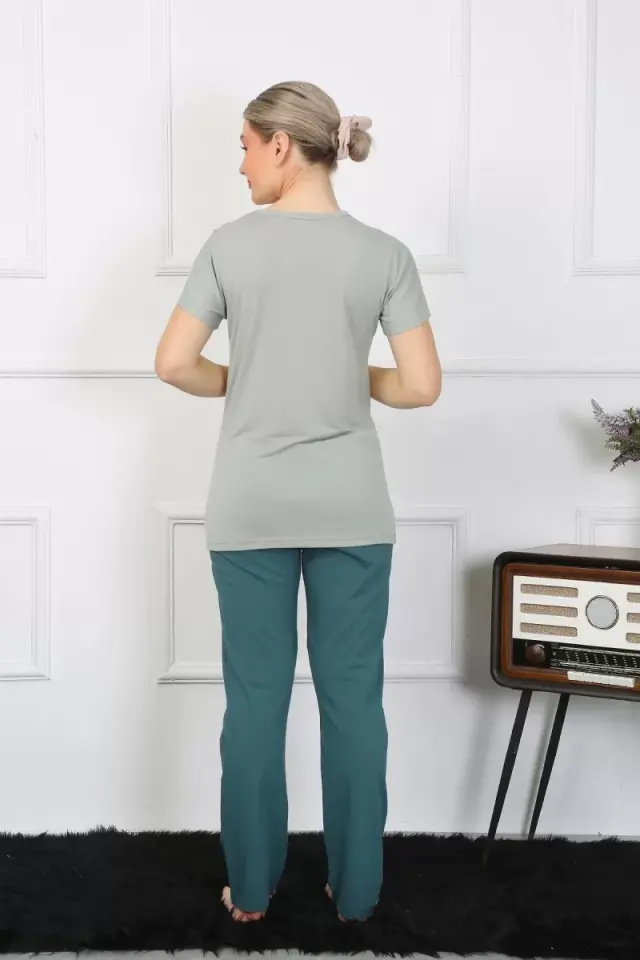Kadın Kısa Kol Penye Pijama Takımı