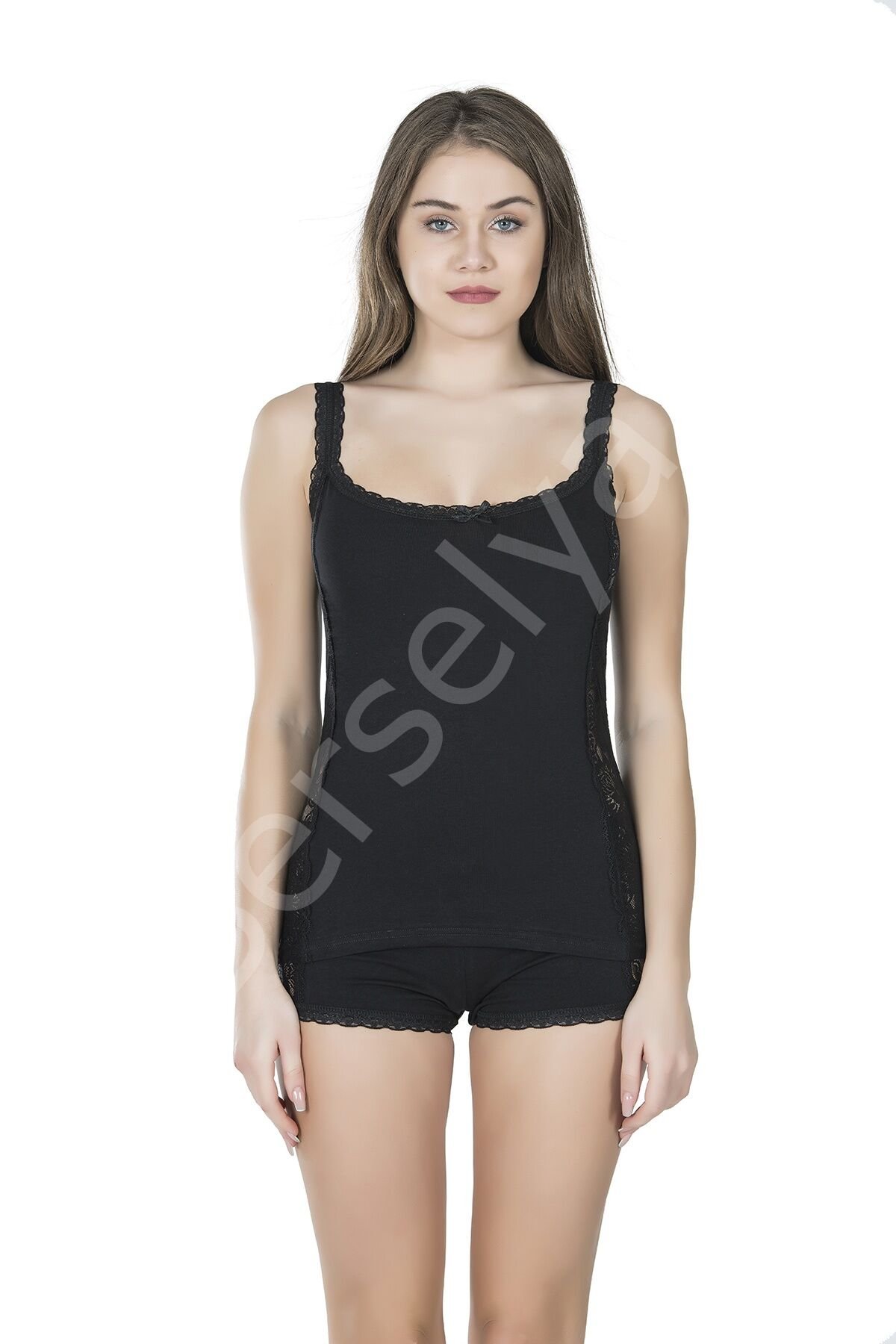 Dantelli Atlet Şort Takım 057