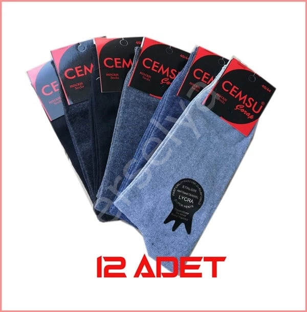 Cemsu Erkek  Çorabı 12 Adet