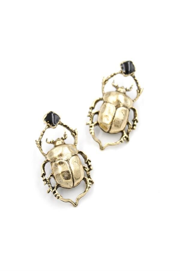 Böcek Küpe - Bronz