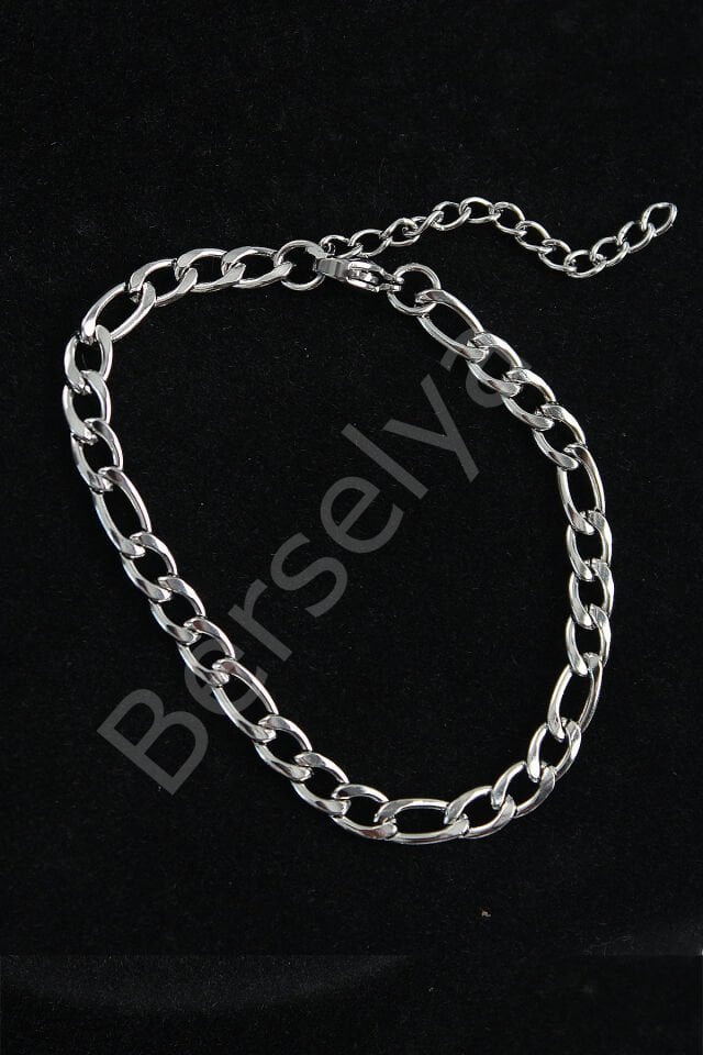 316L Çelik Klasik Model Gümüş Renk Erkek Bileklik