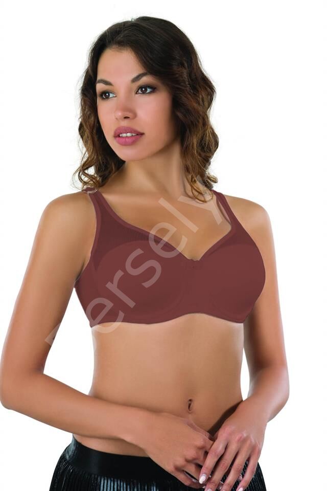 Bordo Emay 167 Tül Push Up Toparlayıcı Sütyen