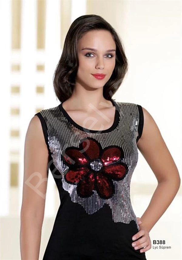 Şahinler Bayan Simli Sıfır Kol Atlet B388