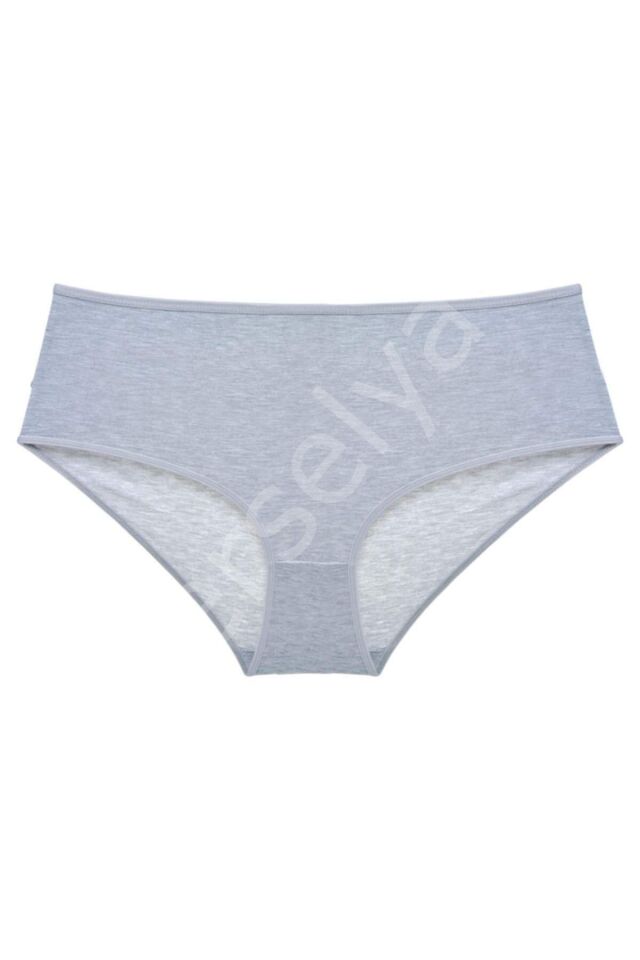 3 Adet Kadın Yüksek Bel Bato Külot Beyaz Gri Krem