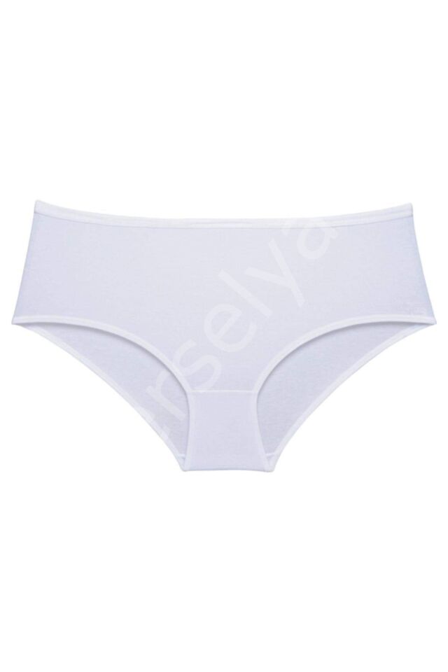 3 Adet Kadın Yüksek Bel Bato Külot Beyaz Ten Krem