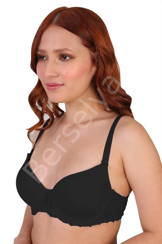 Siyah Mı 189c Pedli Dantelli Balenli Sütyen