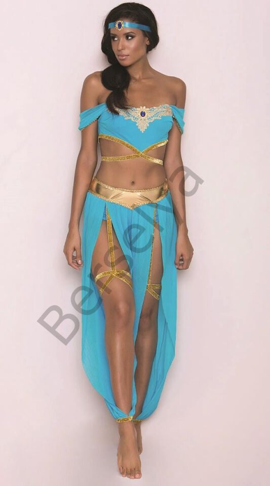 Fantezi Mavi Dansöz Kostümü