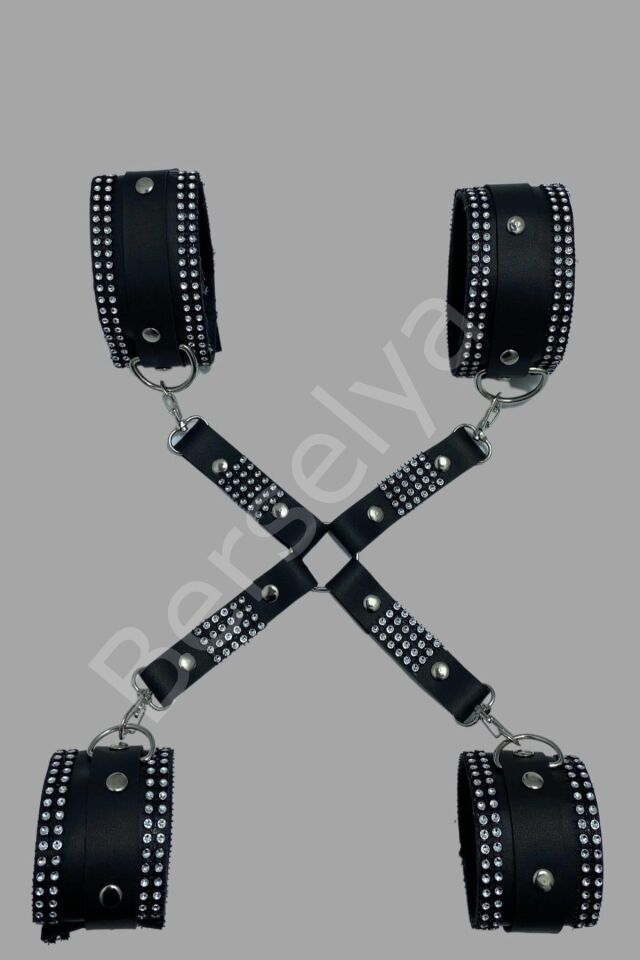 Kol Bacak Çapraz İle Bağlamalı Deri Set 700945