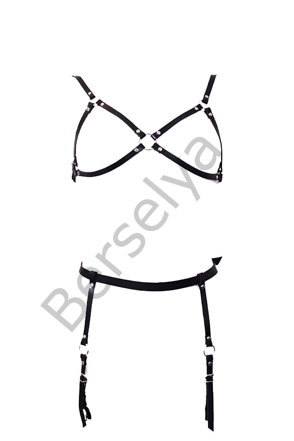 Deri Jartiyer Takım Harness - Brf228