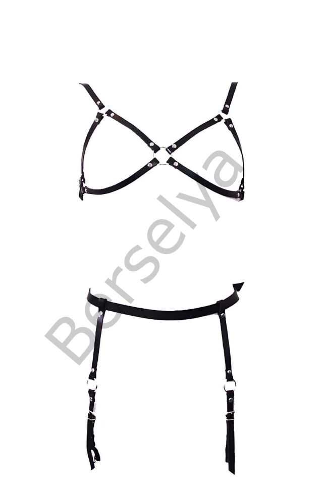 Deri Jartiyer Takım Harness - Brf228