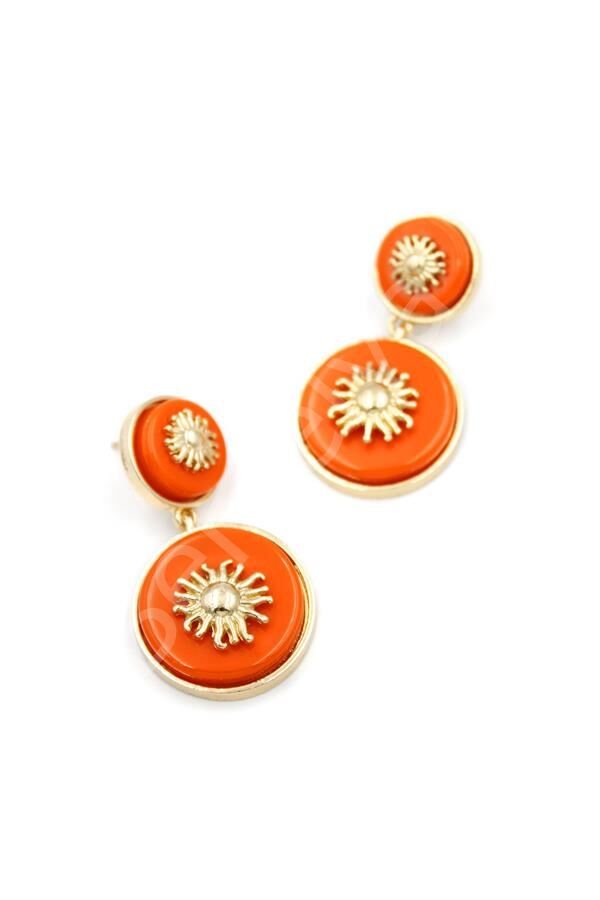 Güneş Küpe - Turuncu