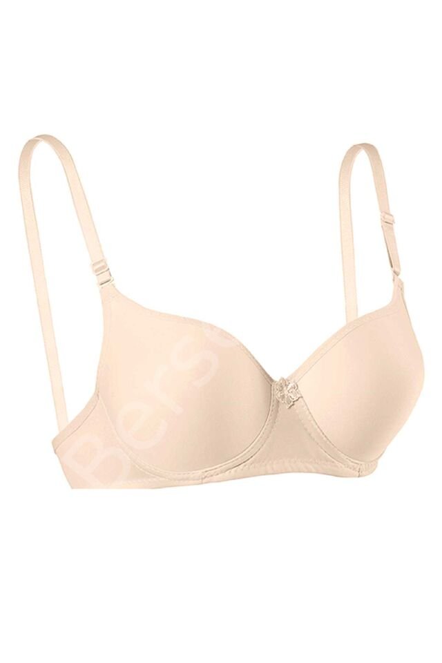 Destekli Slikonlu Düz Sütyen Ten