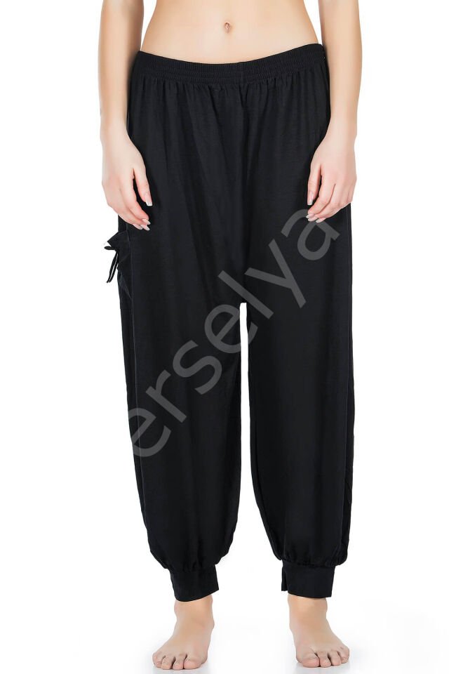 Siyah Manşetli Şalvar 0527-syh