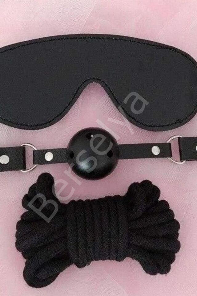 Gözlük Ağız Topu İp Üçlü Deri Harness Set 700903