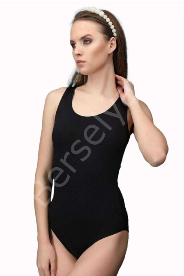 Elit Life Geniş Askılı Kadın Dikişsiz Çıtçıtlı Slip Body Siyah 878 S-M