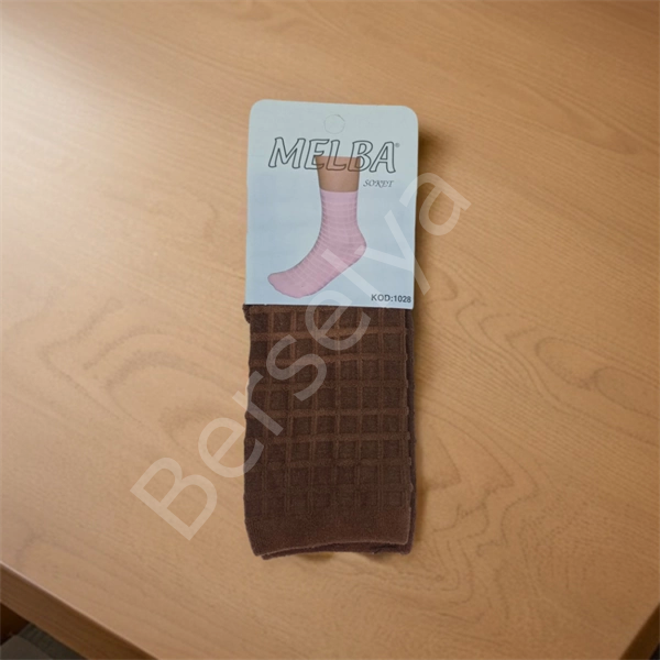 Melba Kareli Polymid Soket Çorap