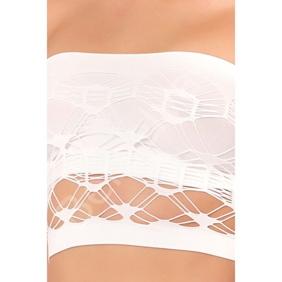 Beyaz Mı Emay 4050 Double Örgü Toparlayıcı Straplez Büstiyer