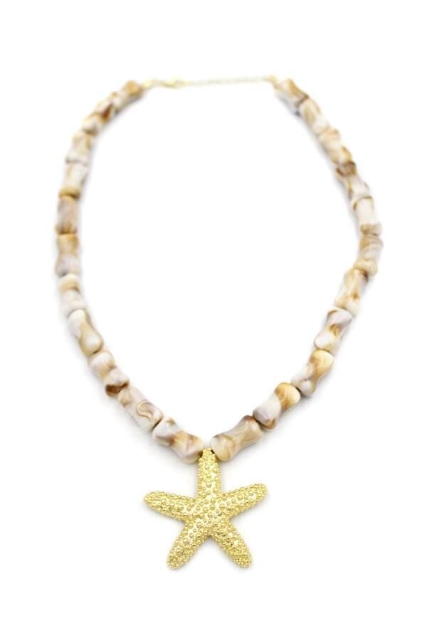 Deniz Kabuklu Yıldız Kolye - Altın