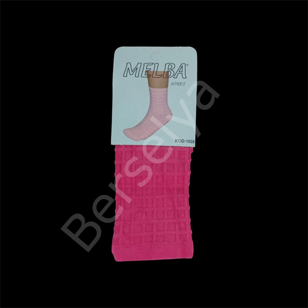 Melba Kareli Polymid Soket Çorap