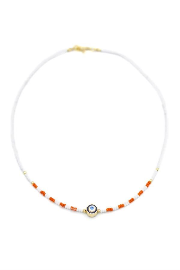 Boncuk Göz Kolye - Beyaz